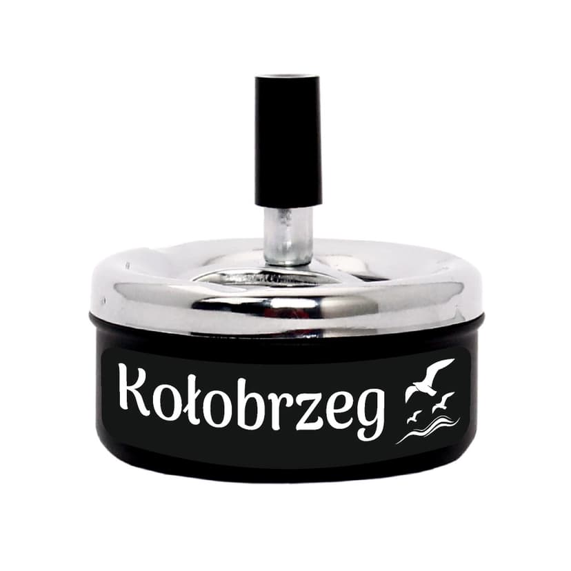 POPIELNICZKA METAL CZARNA